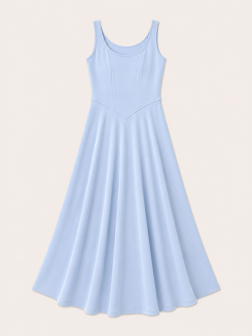 Stretchable Corset Fit & Flare Midi Dress