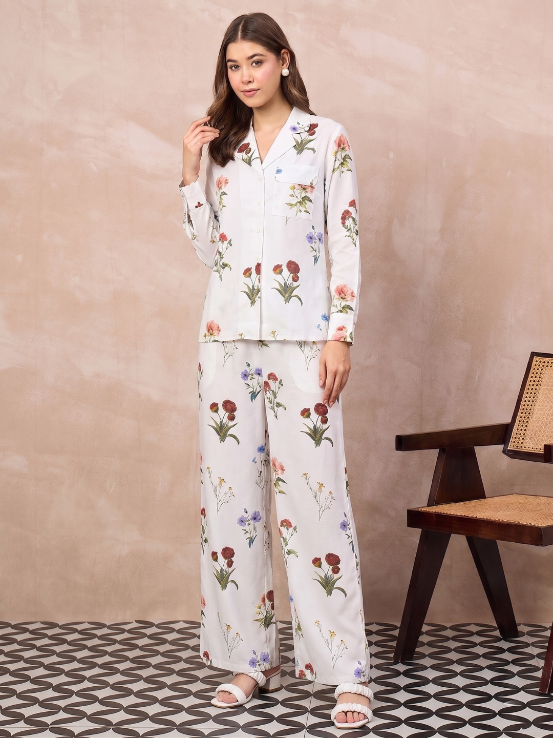Pure Linen Relaxed Shirt With Pants