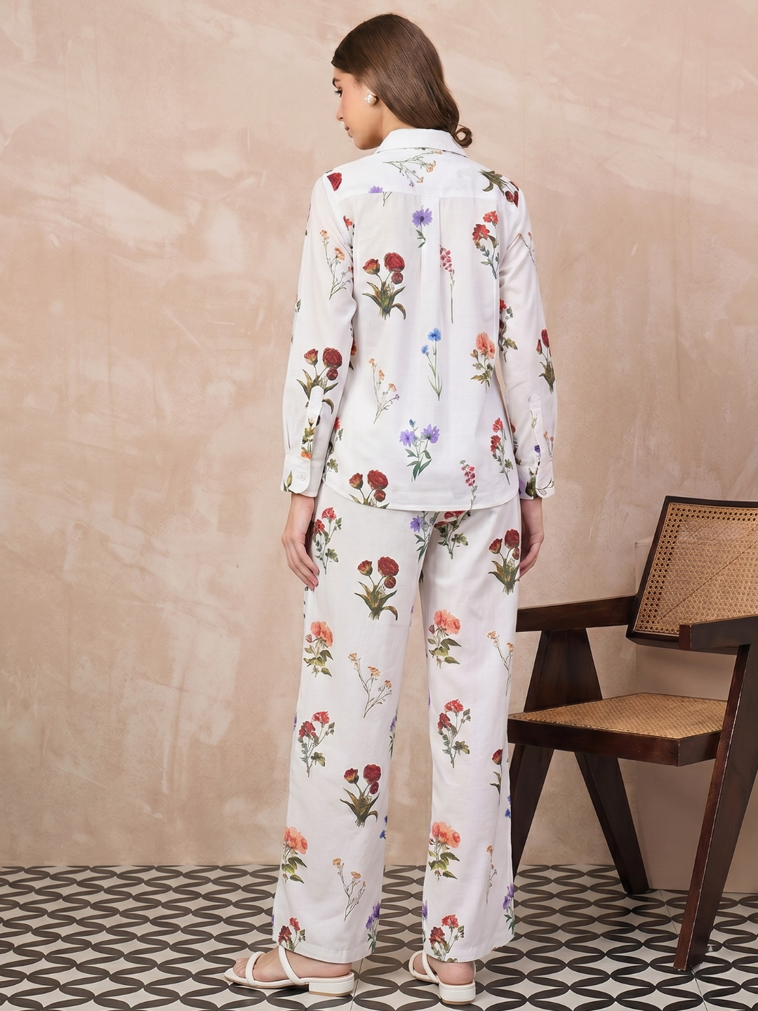 Pure Linen Relaxed Shirt With Pants