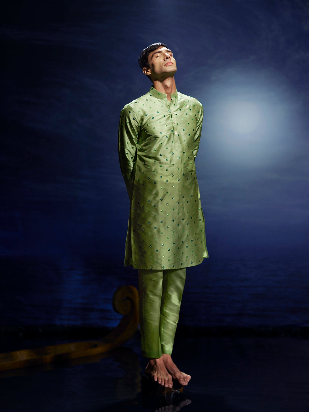 Gehriyan - Mirror Silk Kurta Set