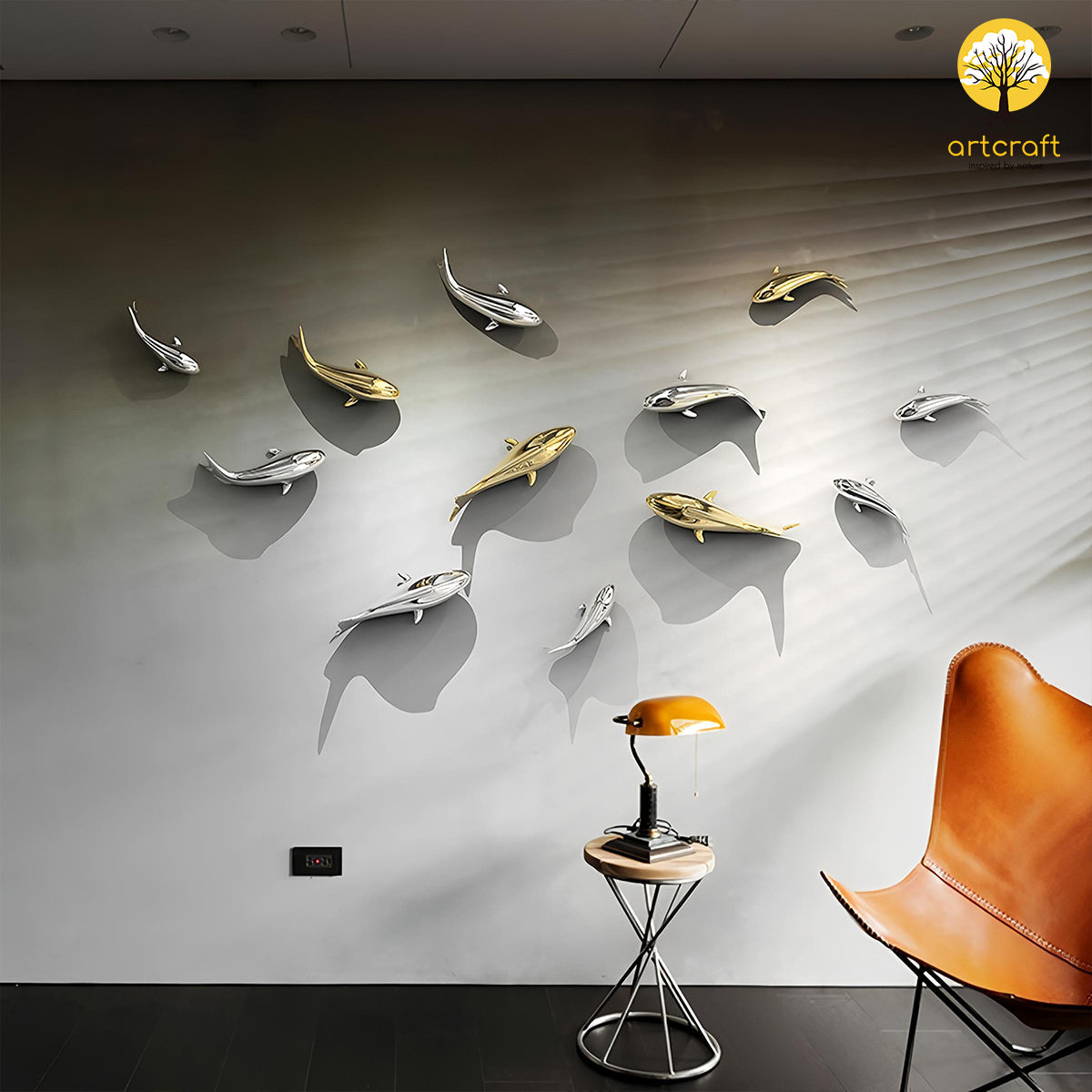 Arrowana fish wall decor - 100% Made in Pure Brass