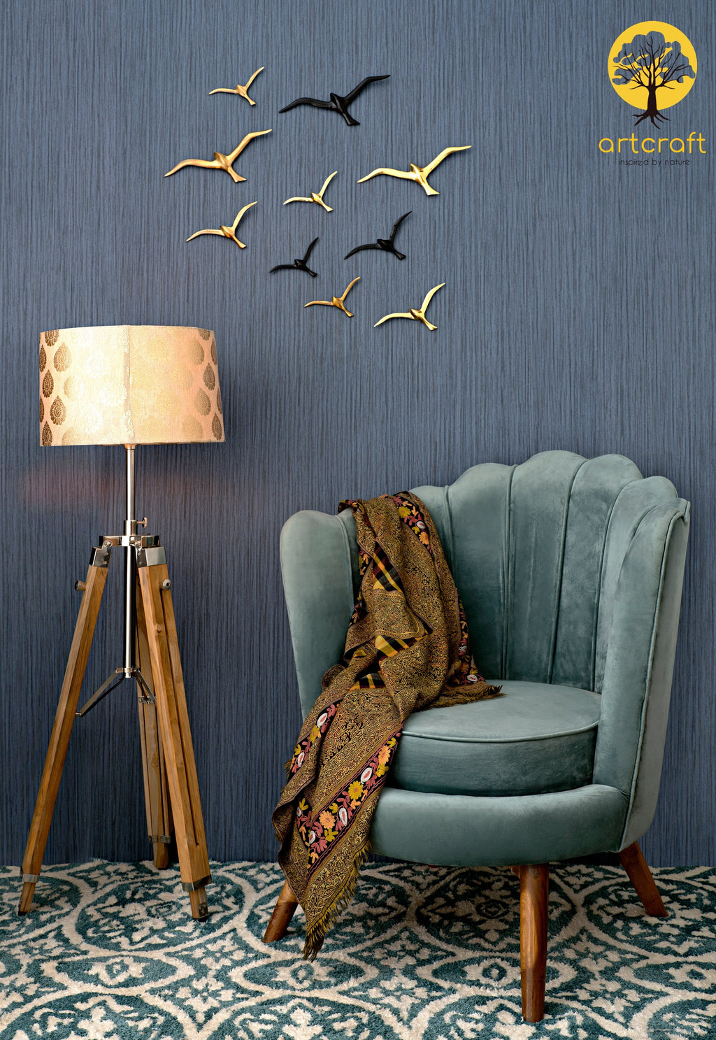 Flying birds Wall Hanging - 100% Made From Brass