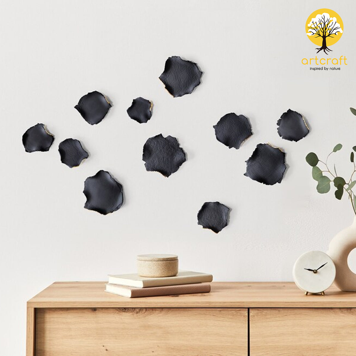 BLACK TILES WALL DECOR - 100% MADE IN BRASS