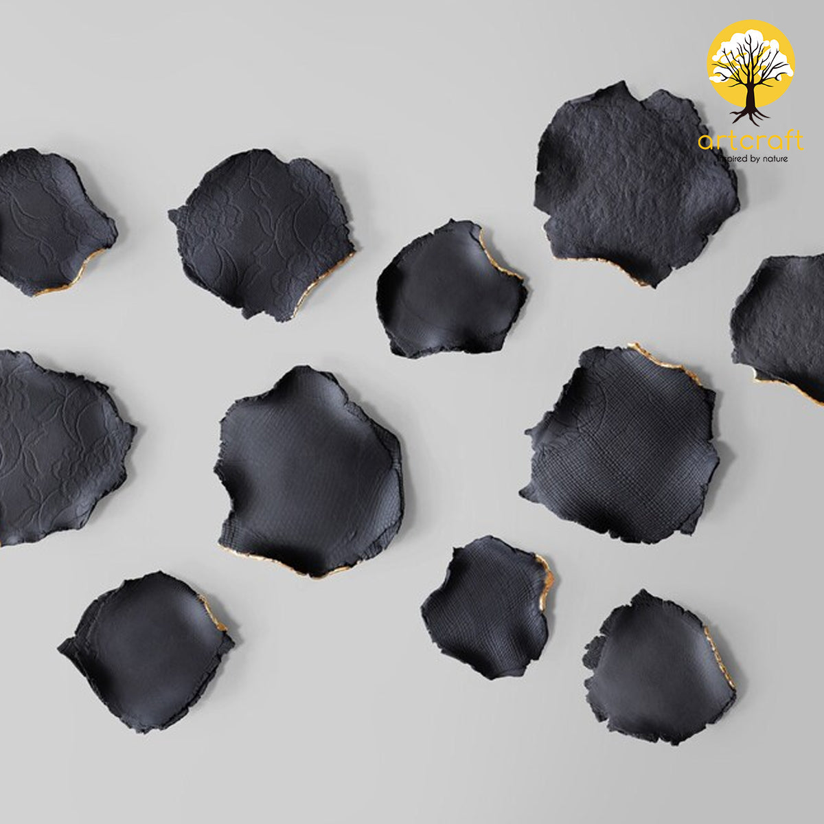 BLACK TILES WALL DECOR - 100% MADE IN BRASS