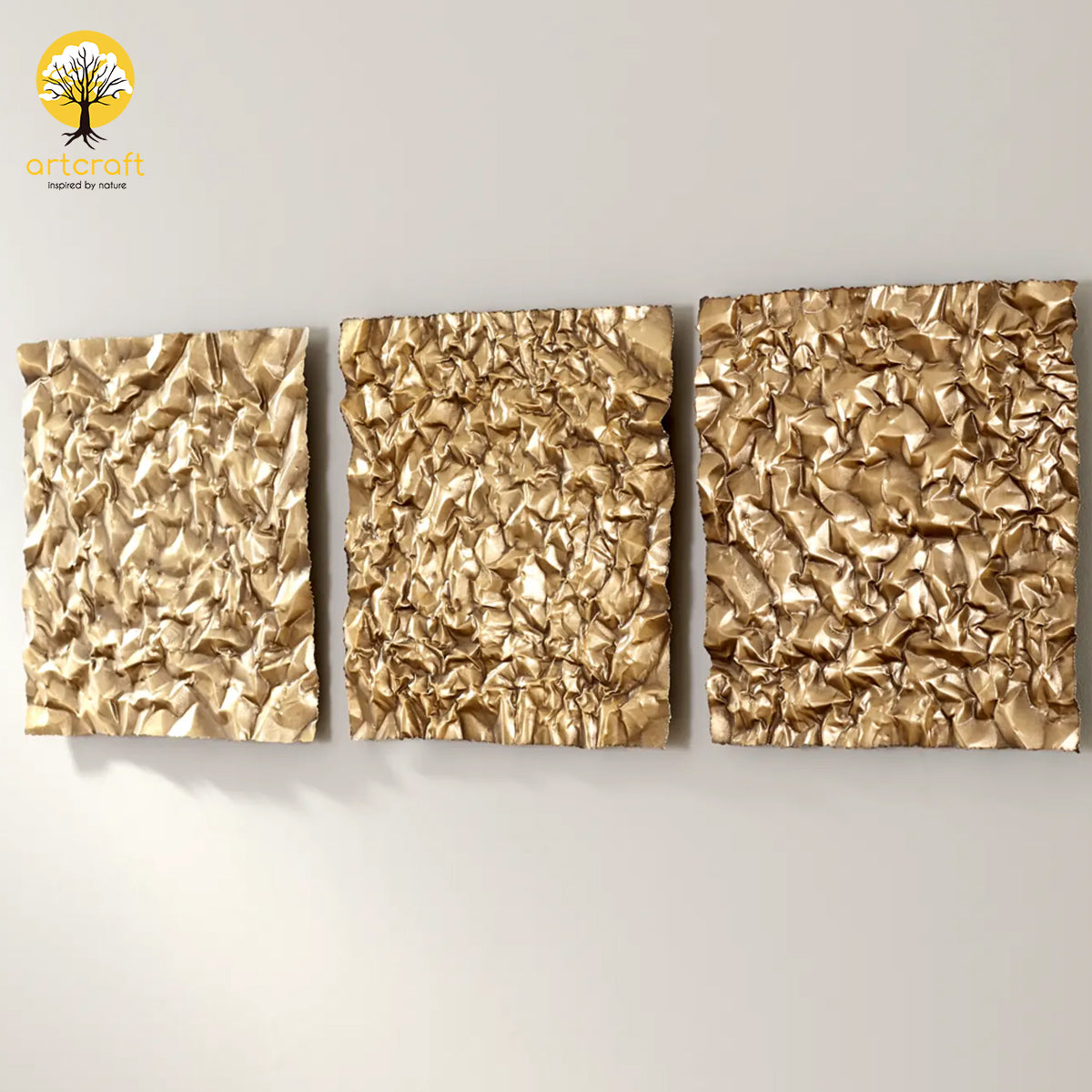Crinkle -Wall Decor  - 100% Made From Brass