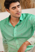 Meadow Drift  - Embroidery Linen Shirt