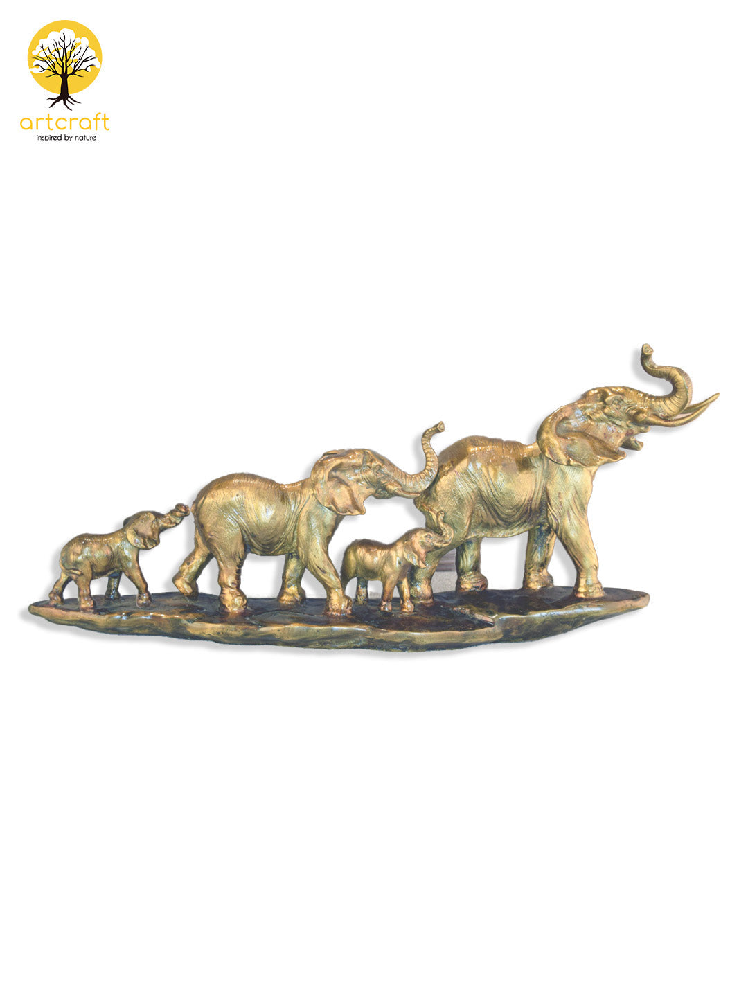 Elephant Family Table Decor - 100% MADE FROM BRASS