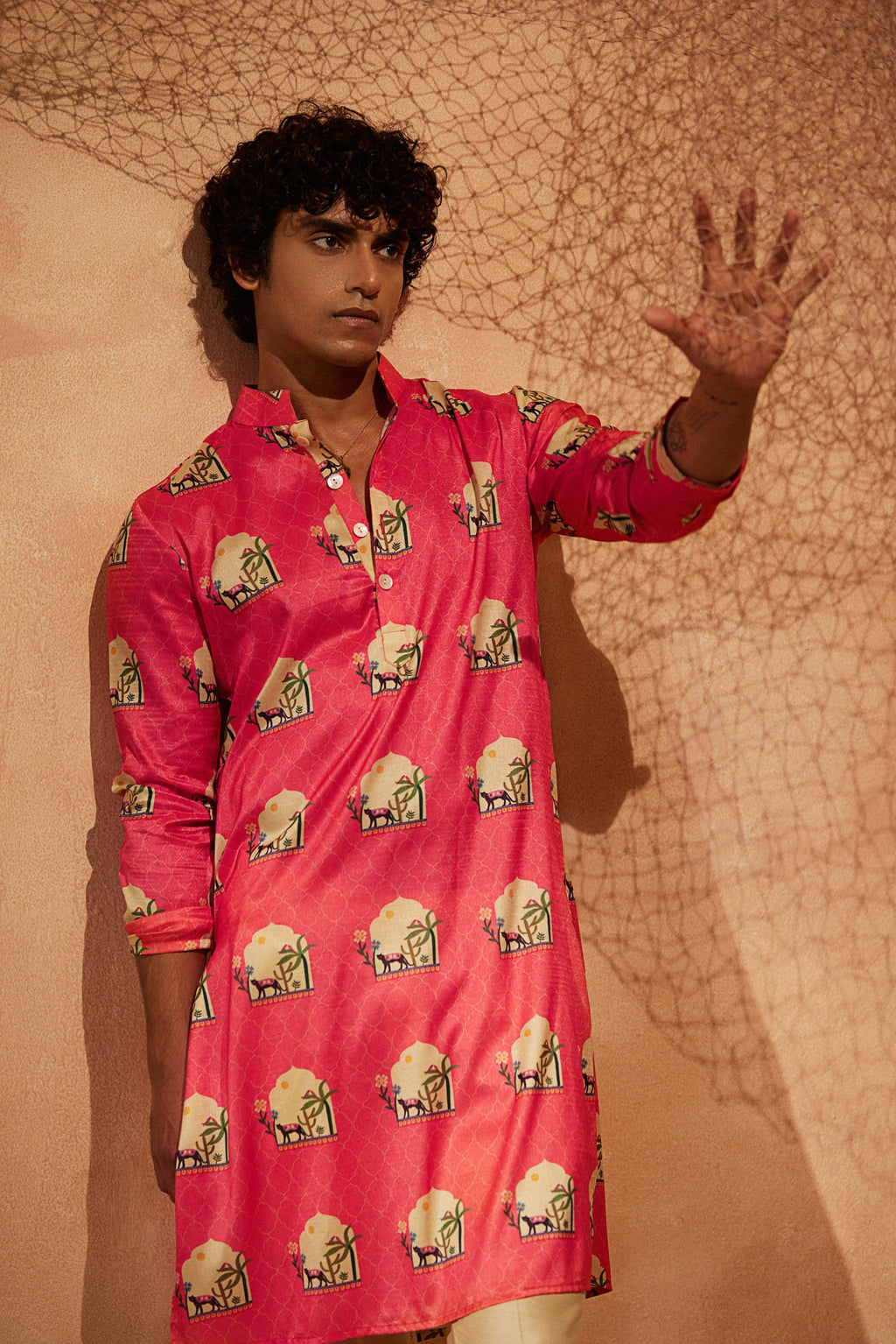 Pink Panther - Silk Kurta