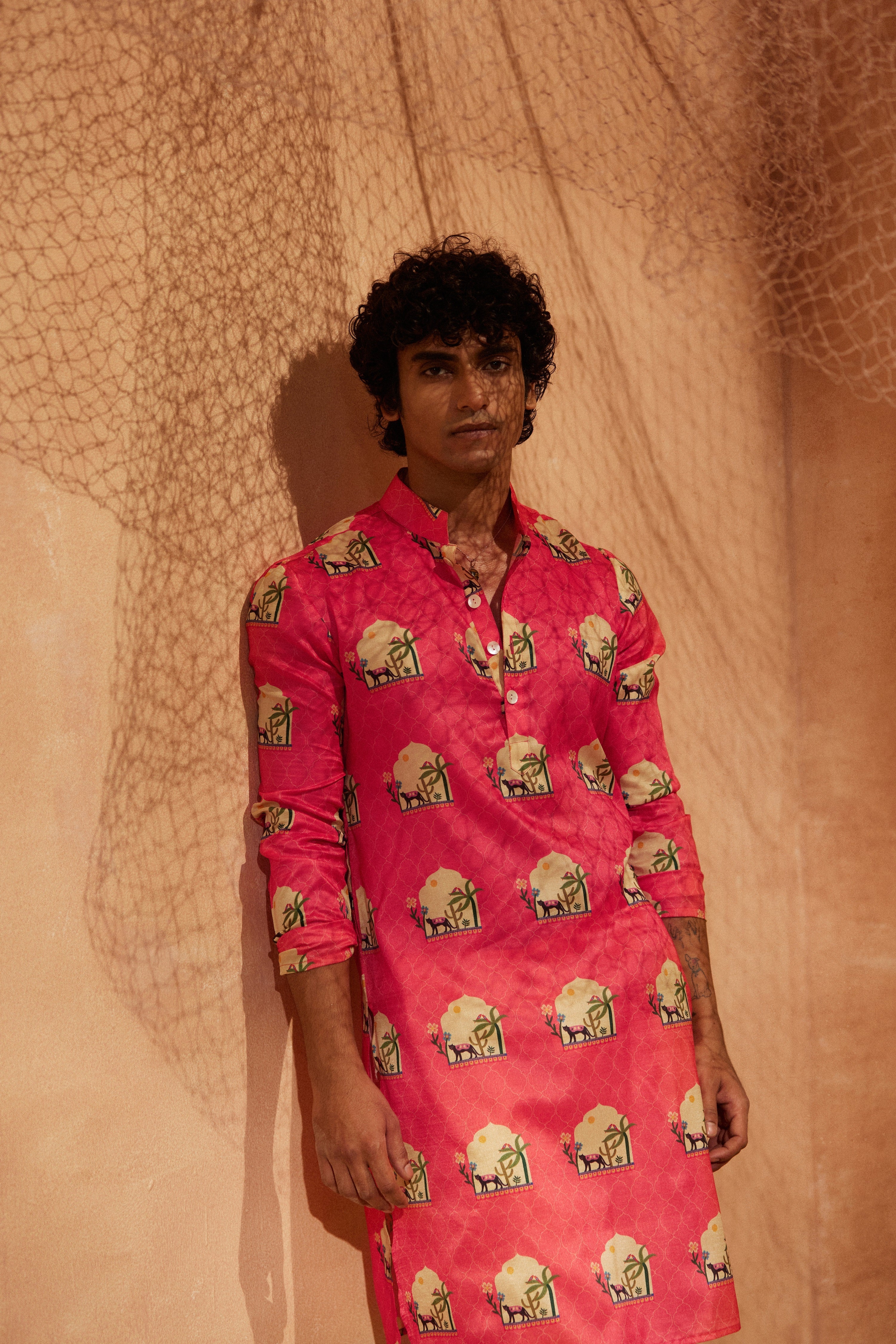 Pink Panther - Silk Kurta