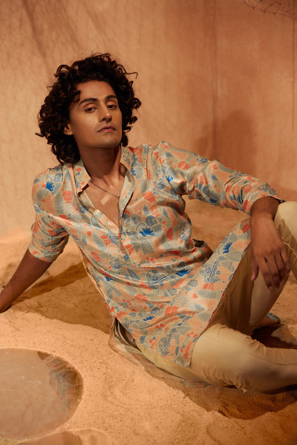 Water Land - Silk Kurta