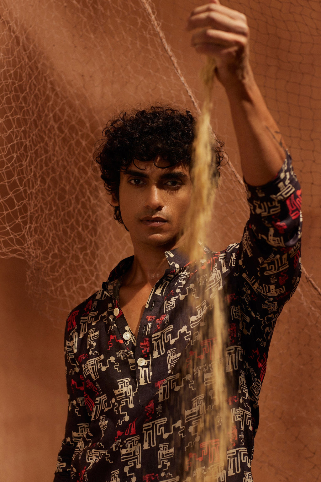 Black Night - Silk Kurta