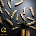 Feather Wall Hanging - 100% Made In Brass