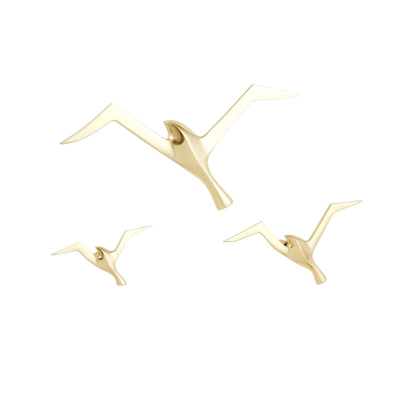 Bracketed Flying birds Wall Hanging - 100% Made From Brass