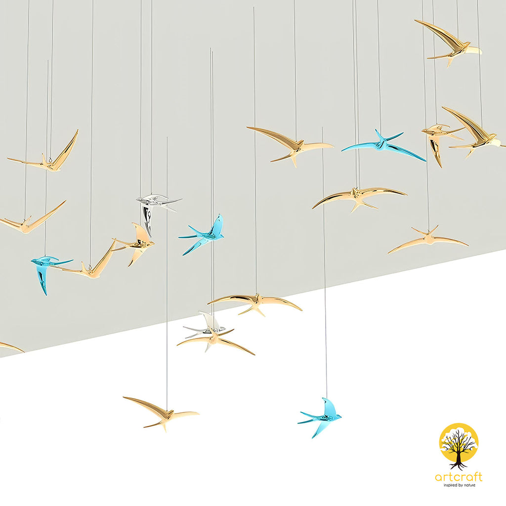 Hanging Seagull Birds - 100% Made From Brass