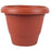 Brown plastic garden planter pot for plants