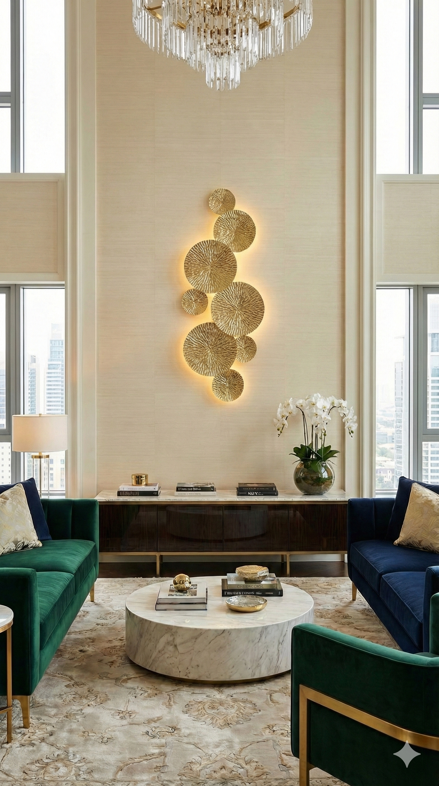 Hammered Wall Accent - 100% Made in Pure Brass