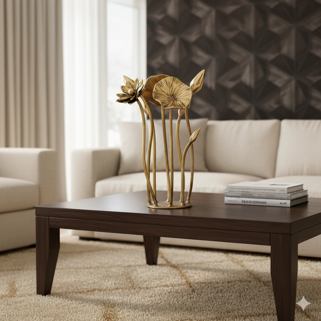LOTUS BUNCH TABLE DECOR - 100% MADE FROM BRASS