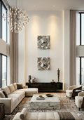 Chrome Square Handcrafted Wall Accent - 100% Made in Pure Brass