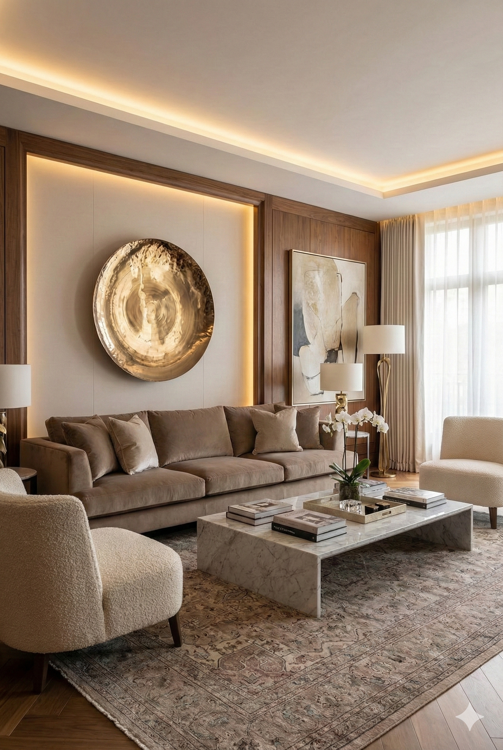 Hammered Circle Wall Accent - 100% Made in Pure Brass