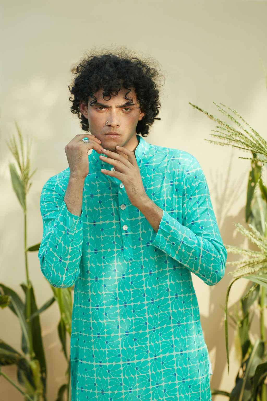 Florest  - Silk Kurta