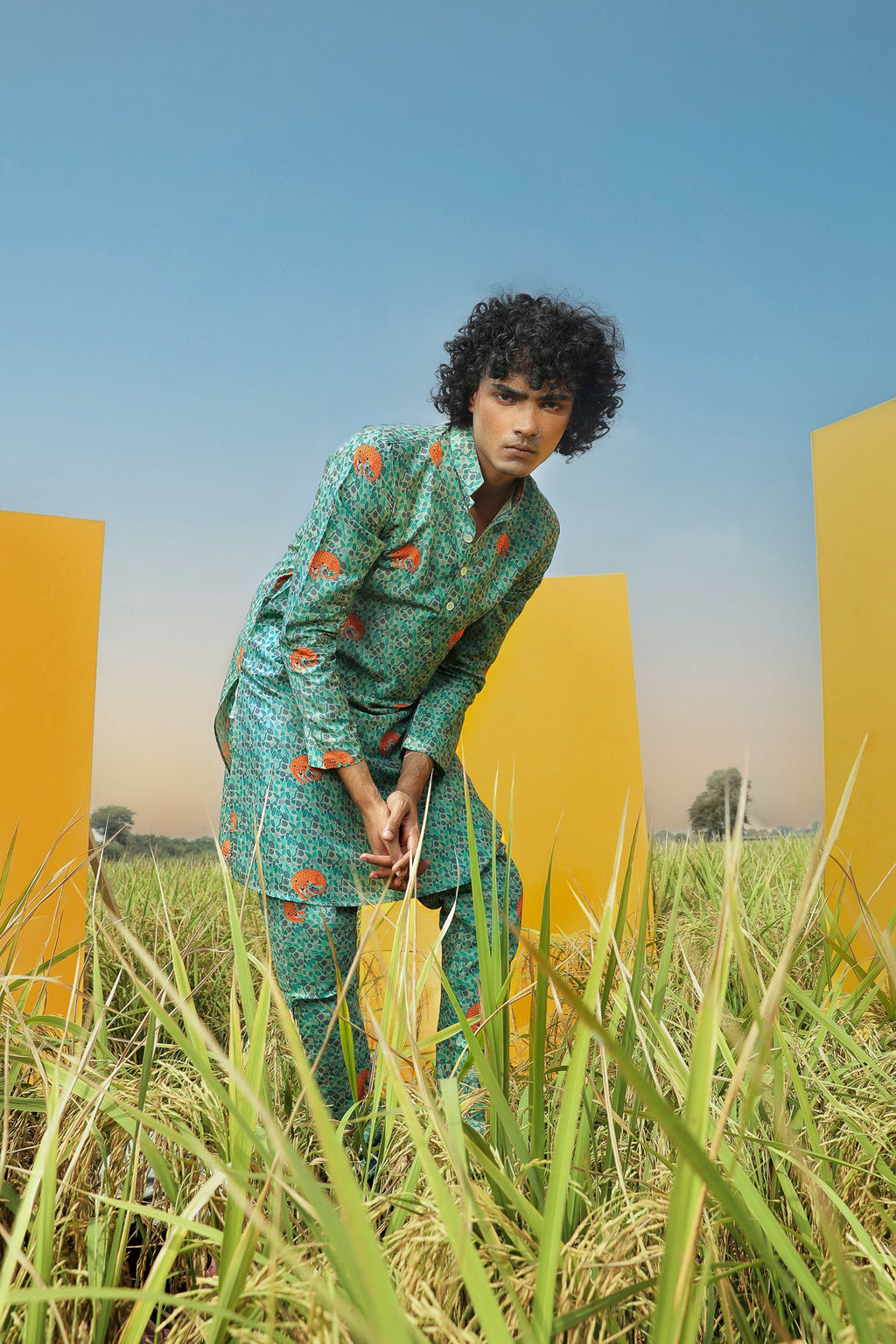 Tiger Land  - Silk Kurta