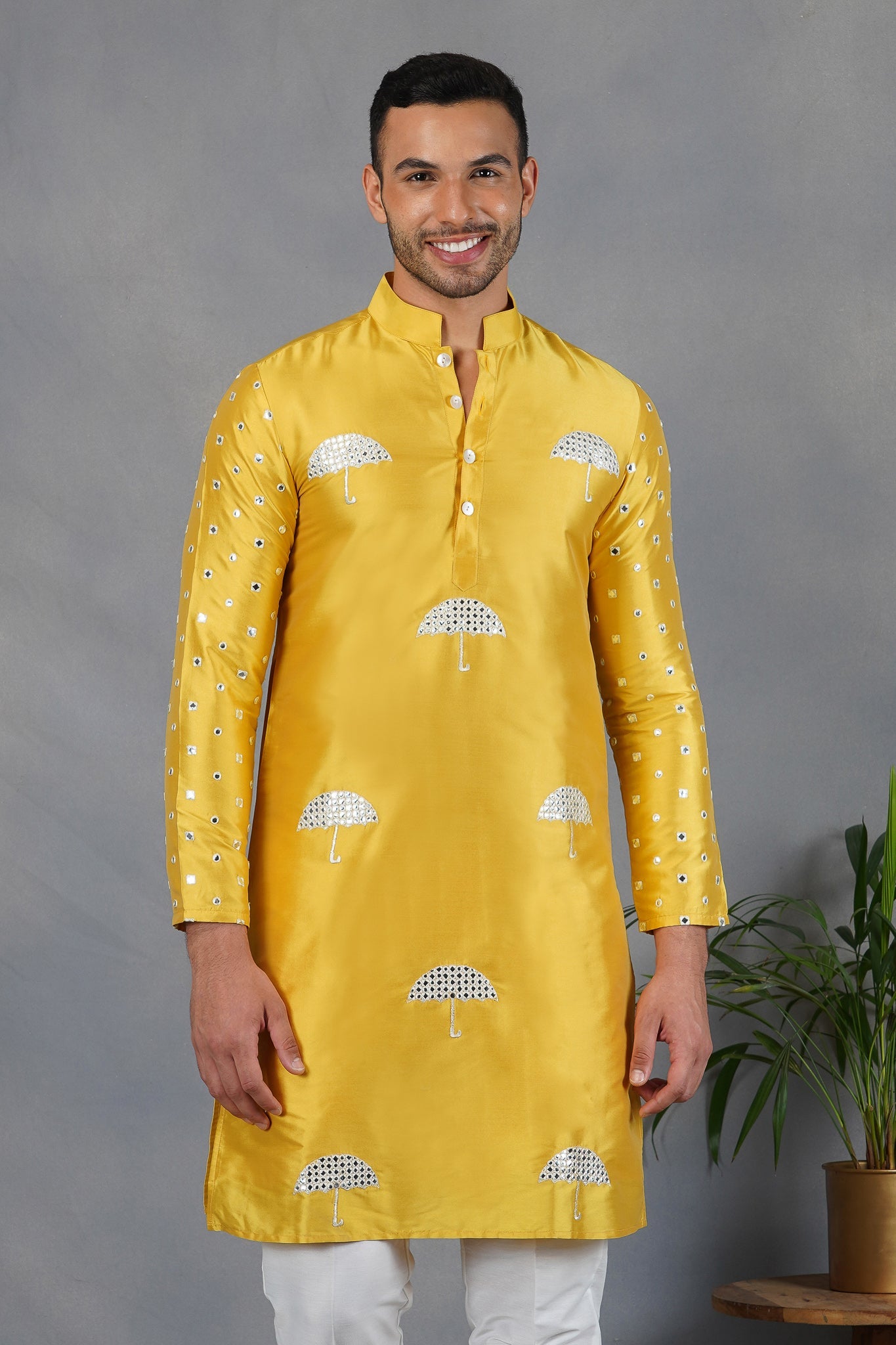 Qurbot - Foil Mirror & Silk - Kurta  Set