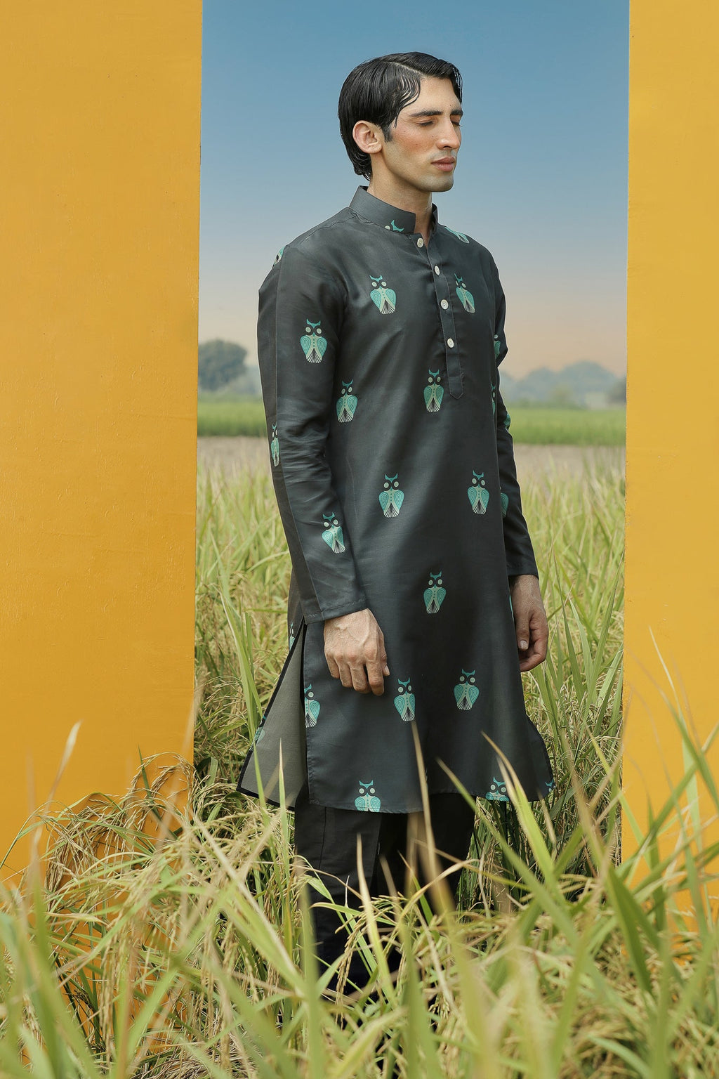 Night Owl  - Silk Kurta