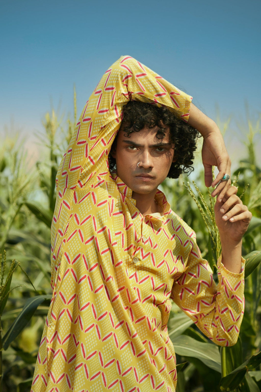 Yellow Art  - Silk Kurta