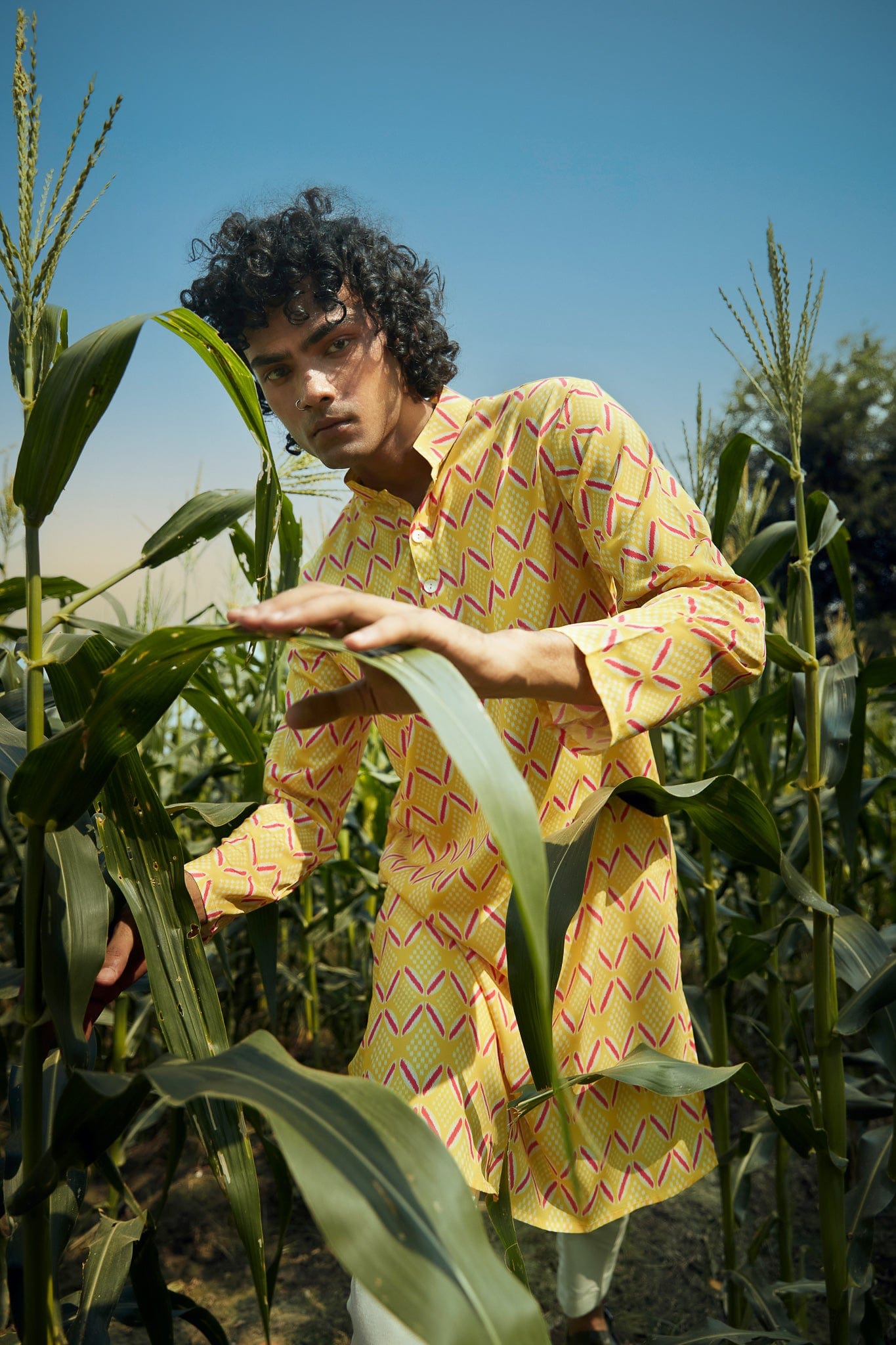 Yellow Art  - Silk Kurta