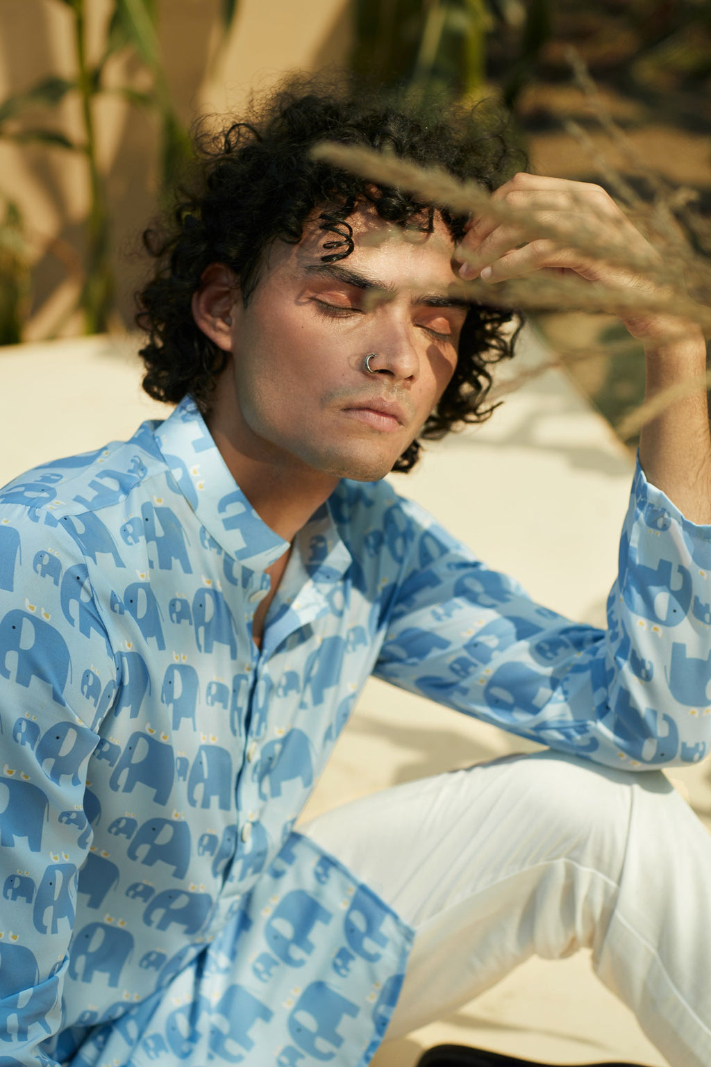 Elephant March  - Silk Kurta
