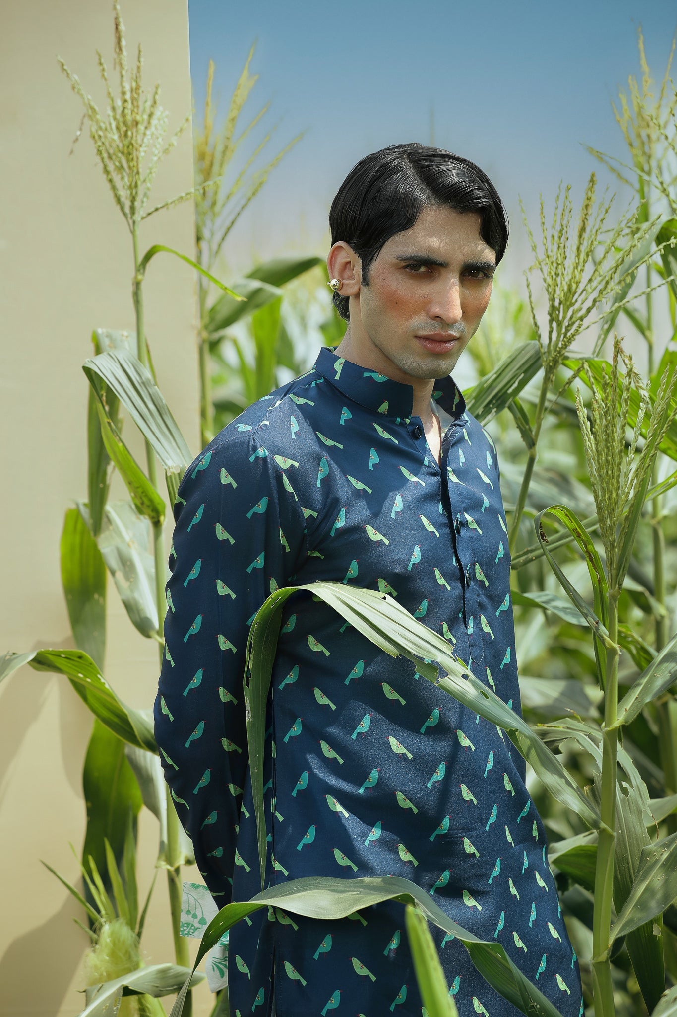 Birds Of Joy  - Silk Kurta