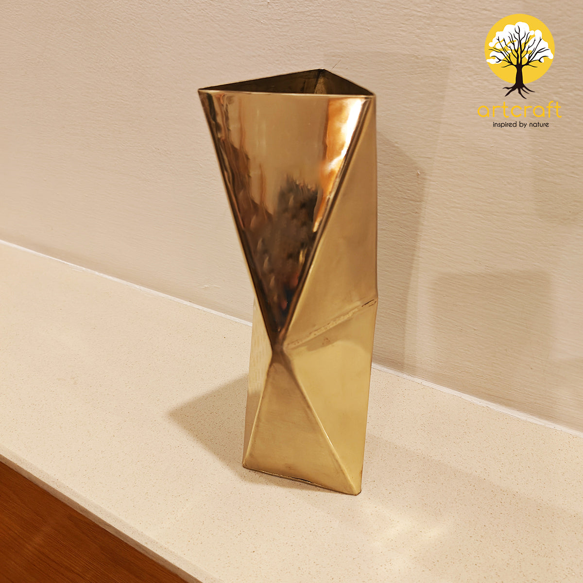 Random Geometry Vase - Made in 100% Pure Brass