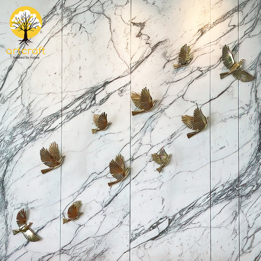 Seagulls - Flying Birds - 100% Made From Brass