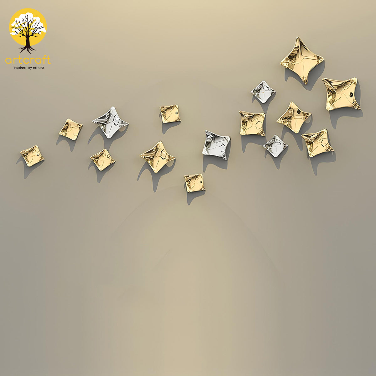 Twist Square Wall Decor  - 100% Made From Brass
