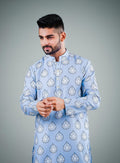 Serene Blue -  Silk Kurta