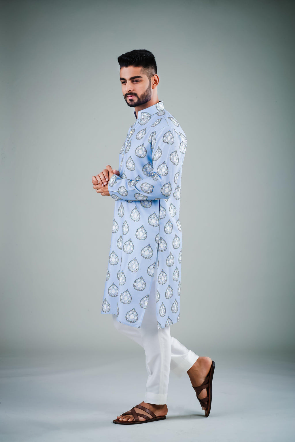 Serene Blue -  Silk Kurta