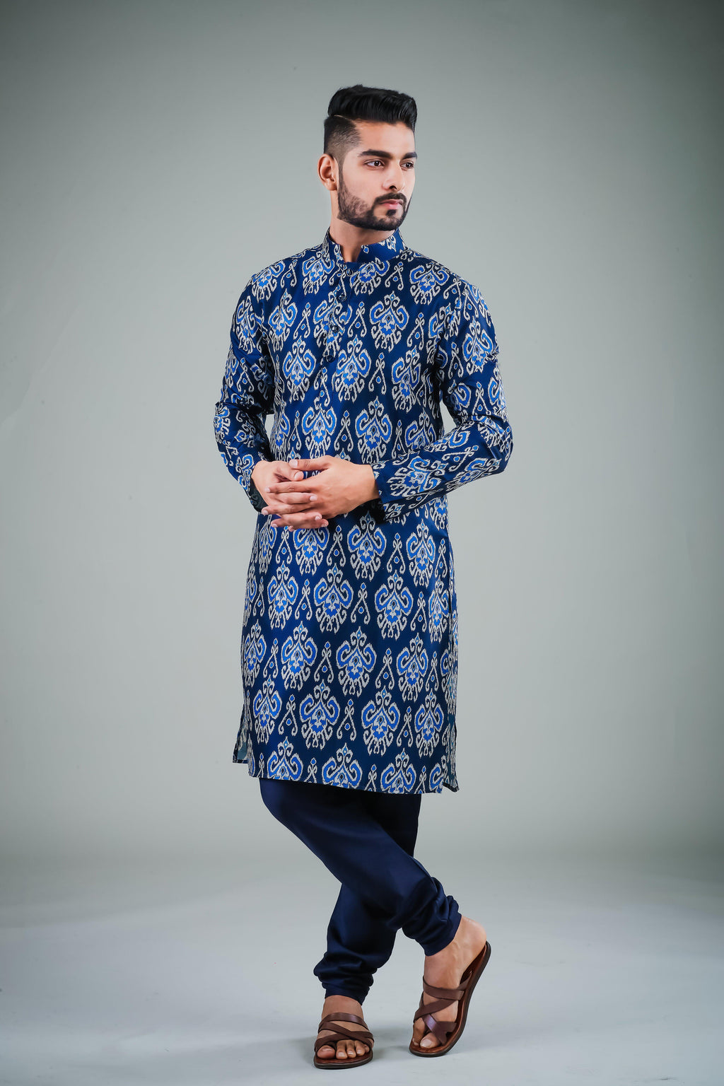 Blue Hues - Silk Kurta