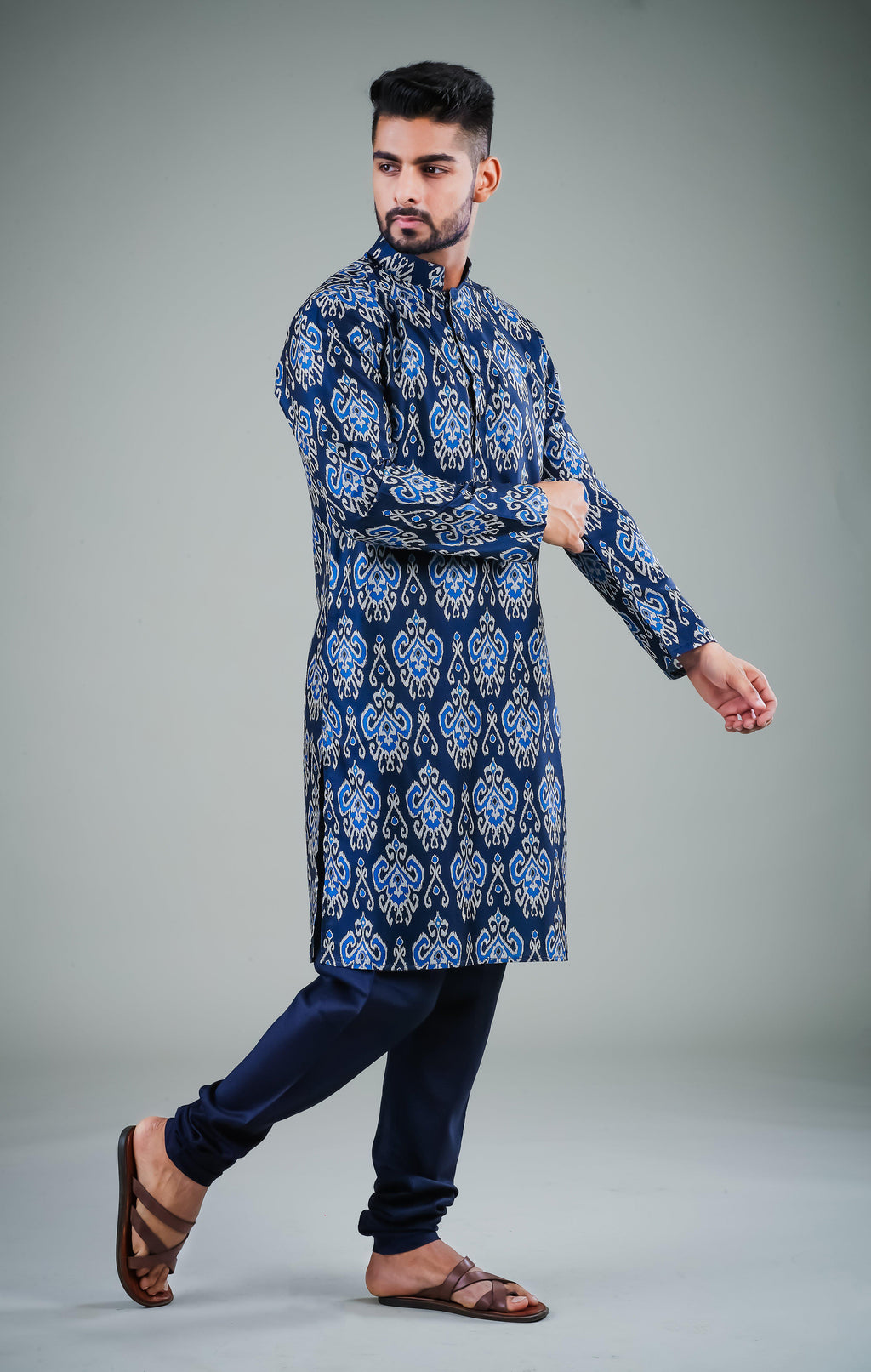 Blue Hues - Silk Kurta