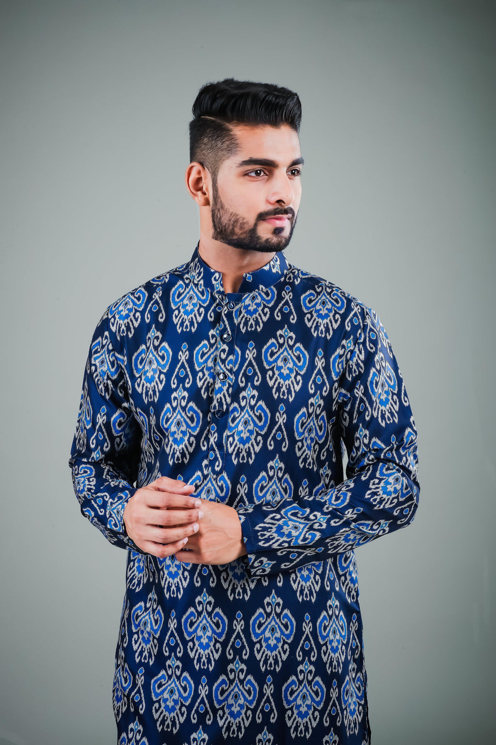 Blue Hues - Silk Kurta