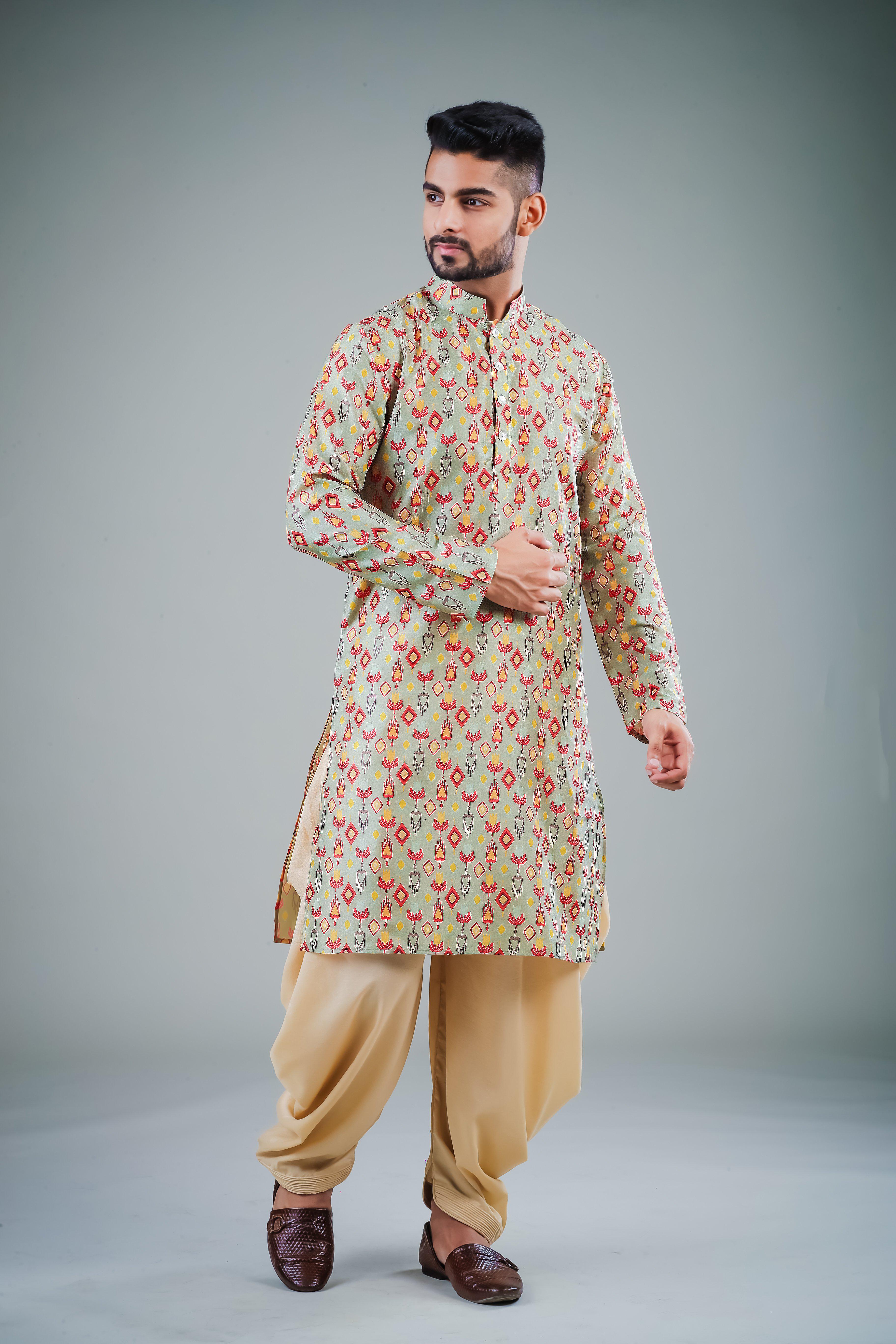 The Swish Green -  Silk Kurta