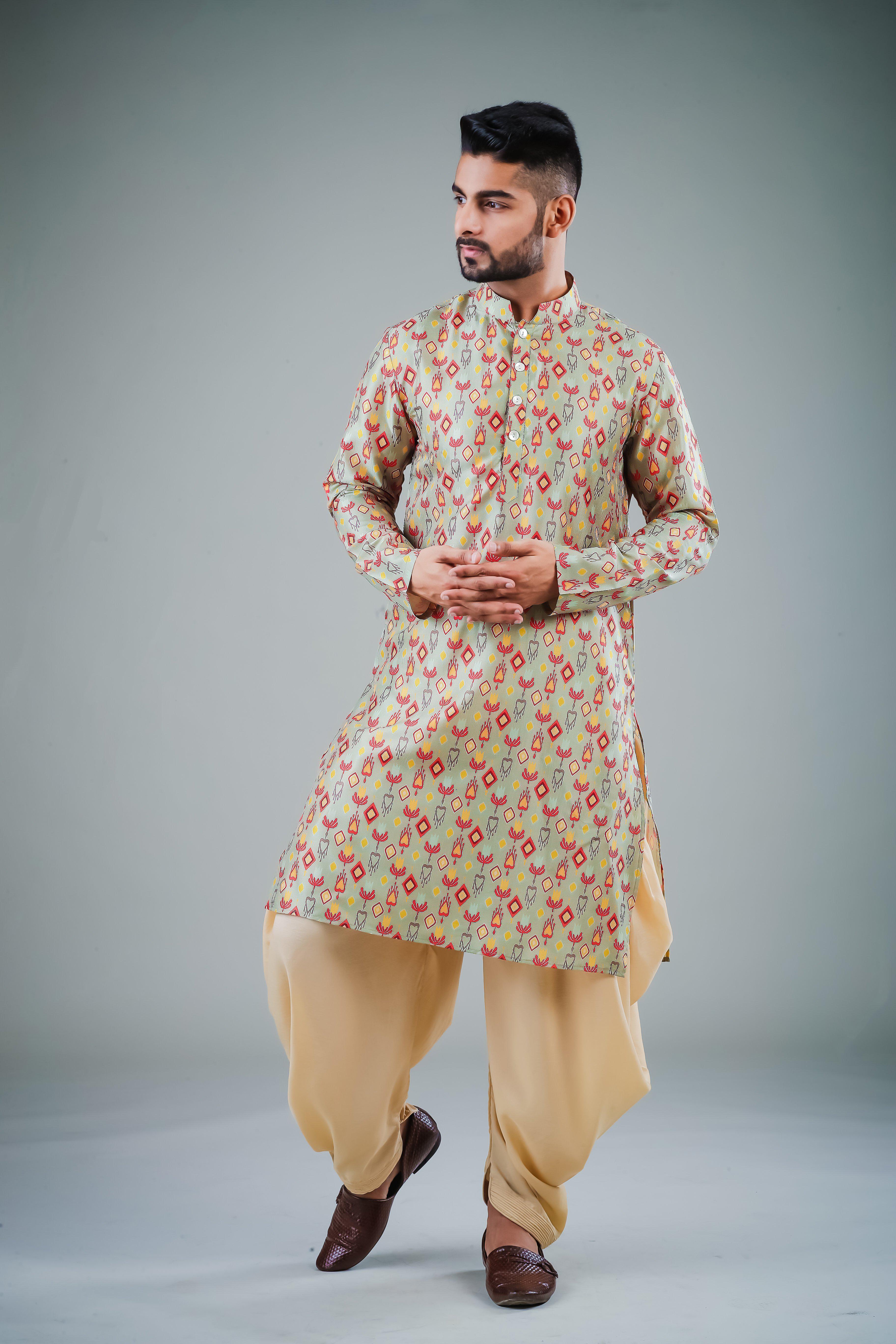 The Swish Green -  Silk Kurta