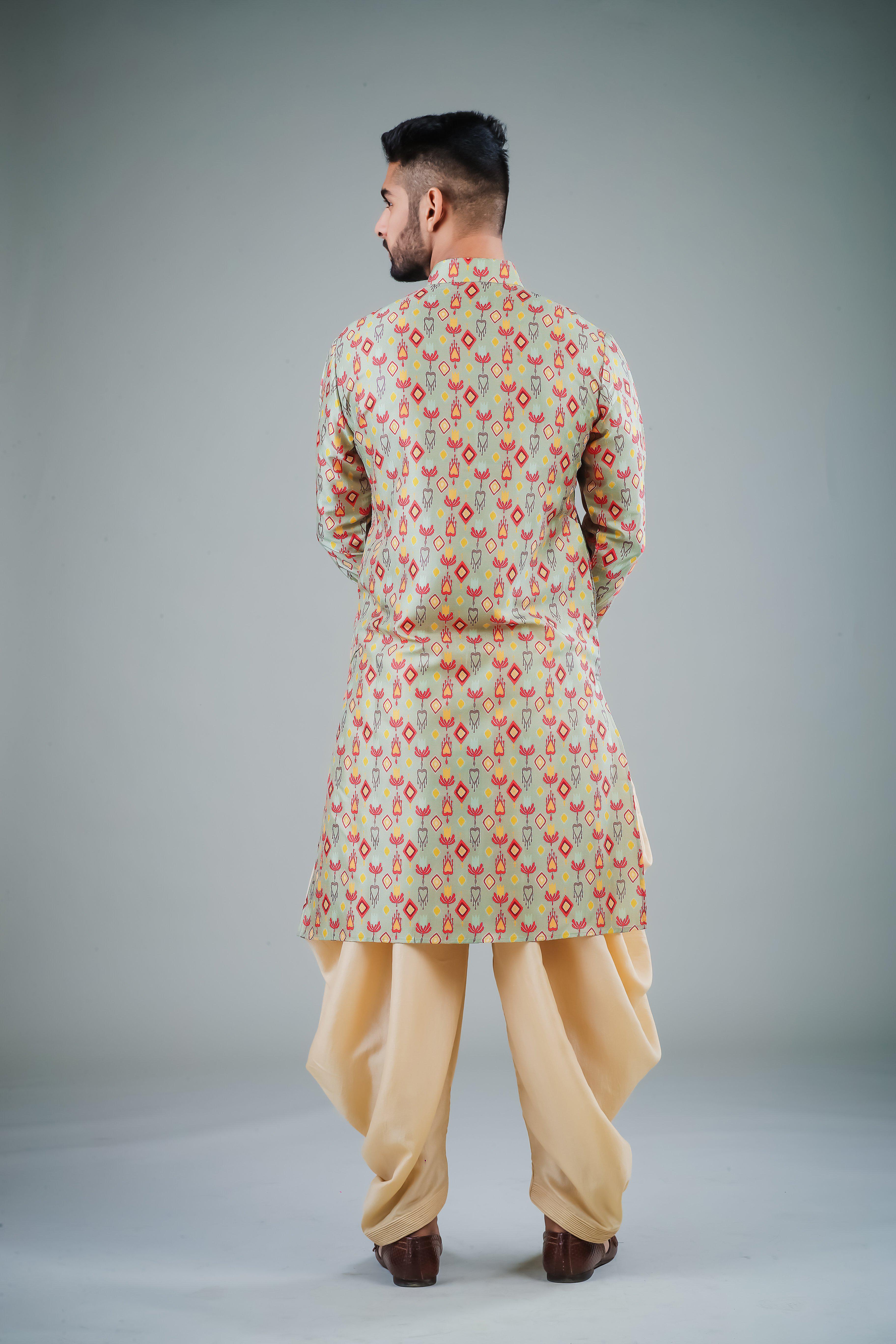 The Swish Green -  Silk Kurta