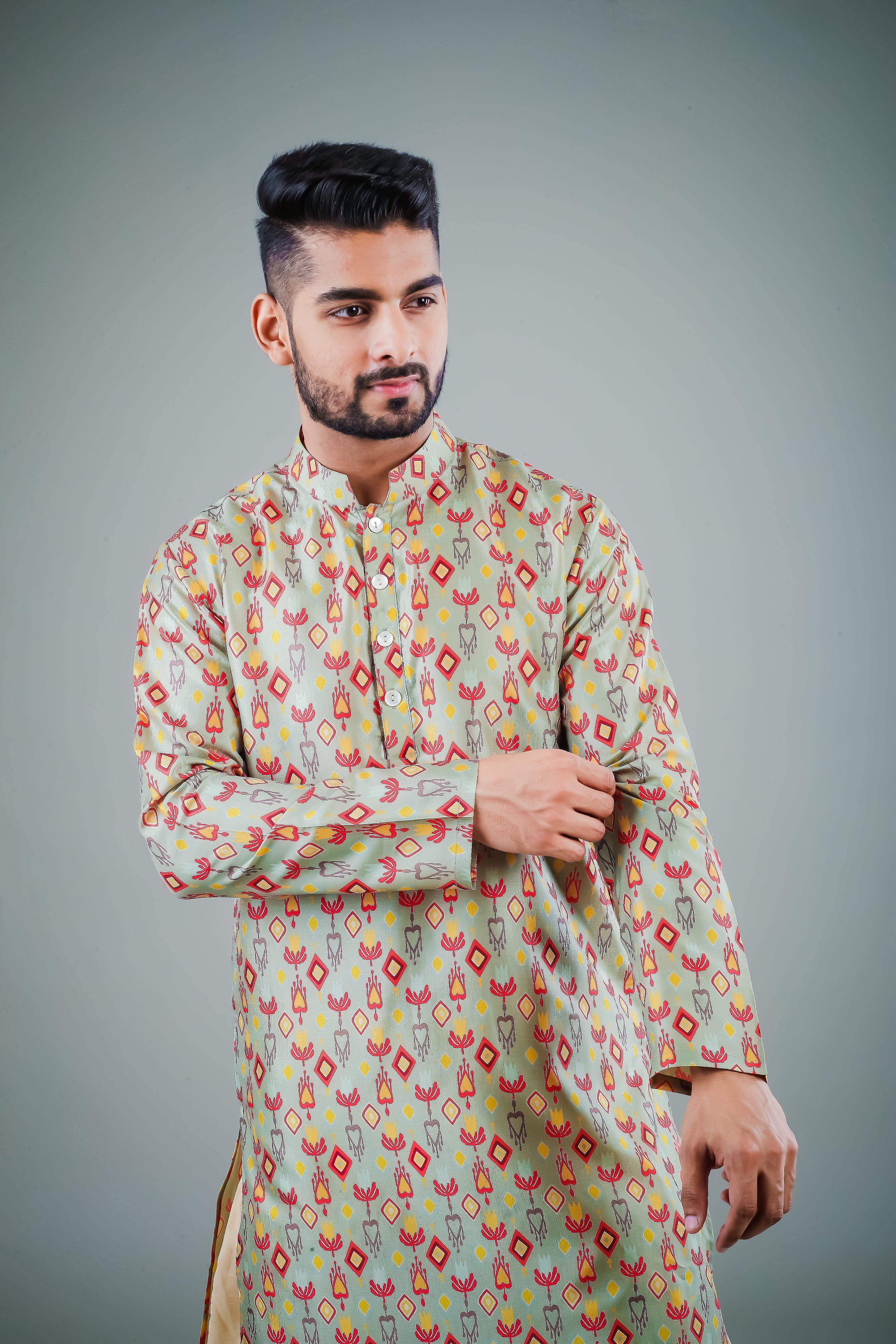 The Swish Green -  Silk Kurta
