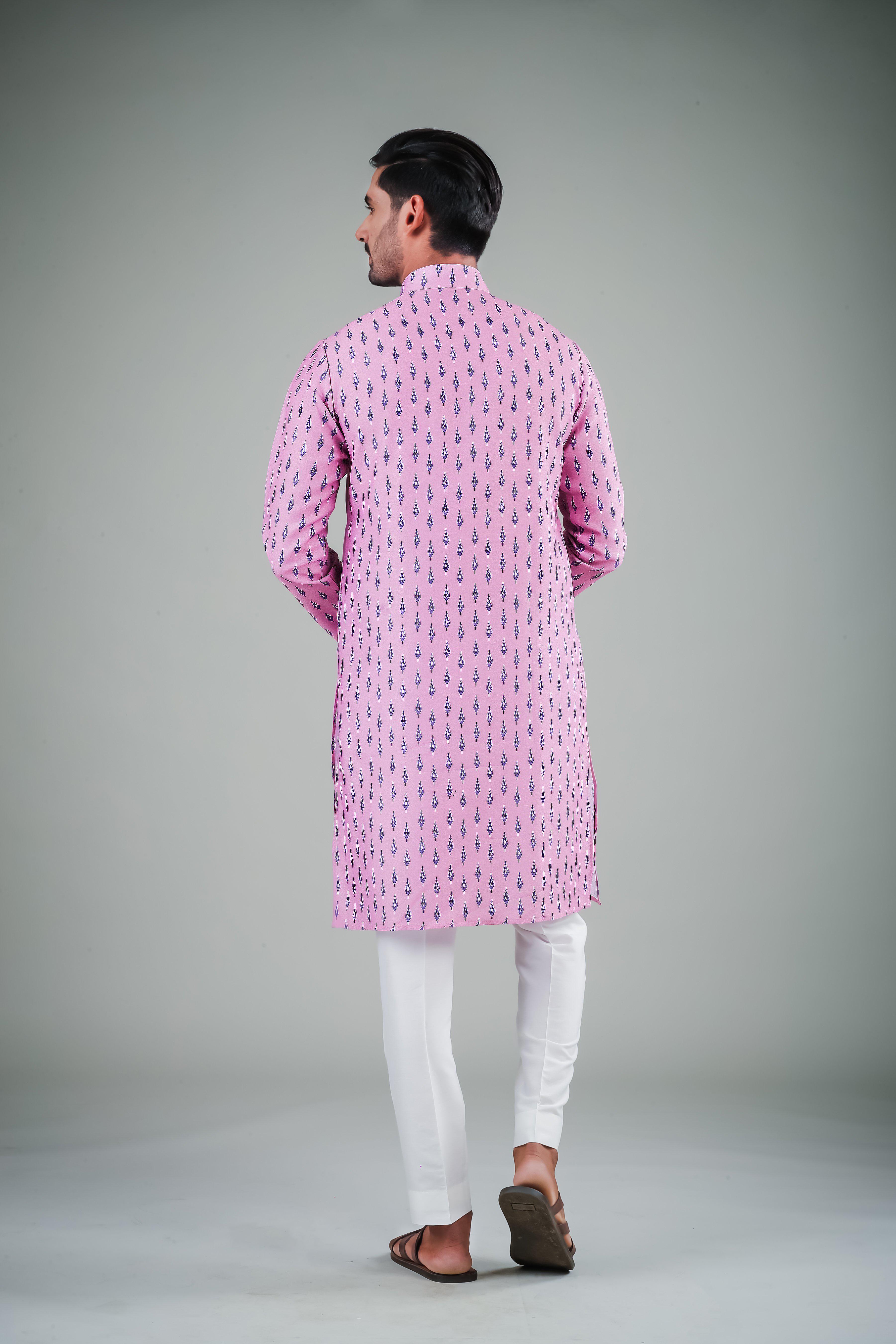 The Pink & The Purple - Silk Kurta