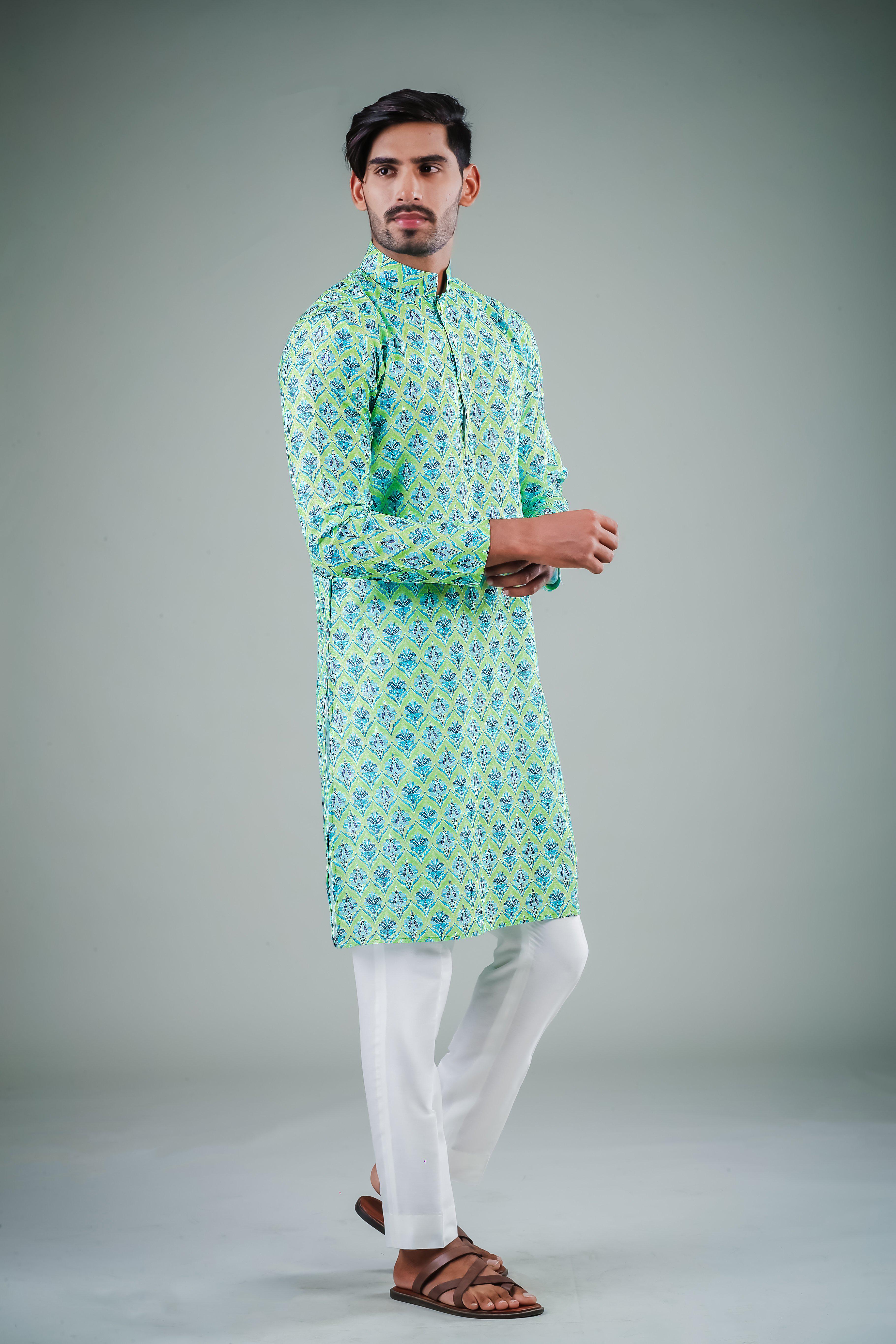 Evergreen Green - Silk Kurta