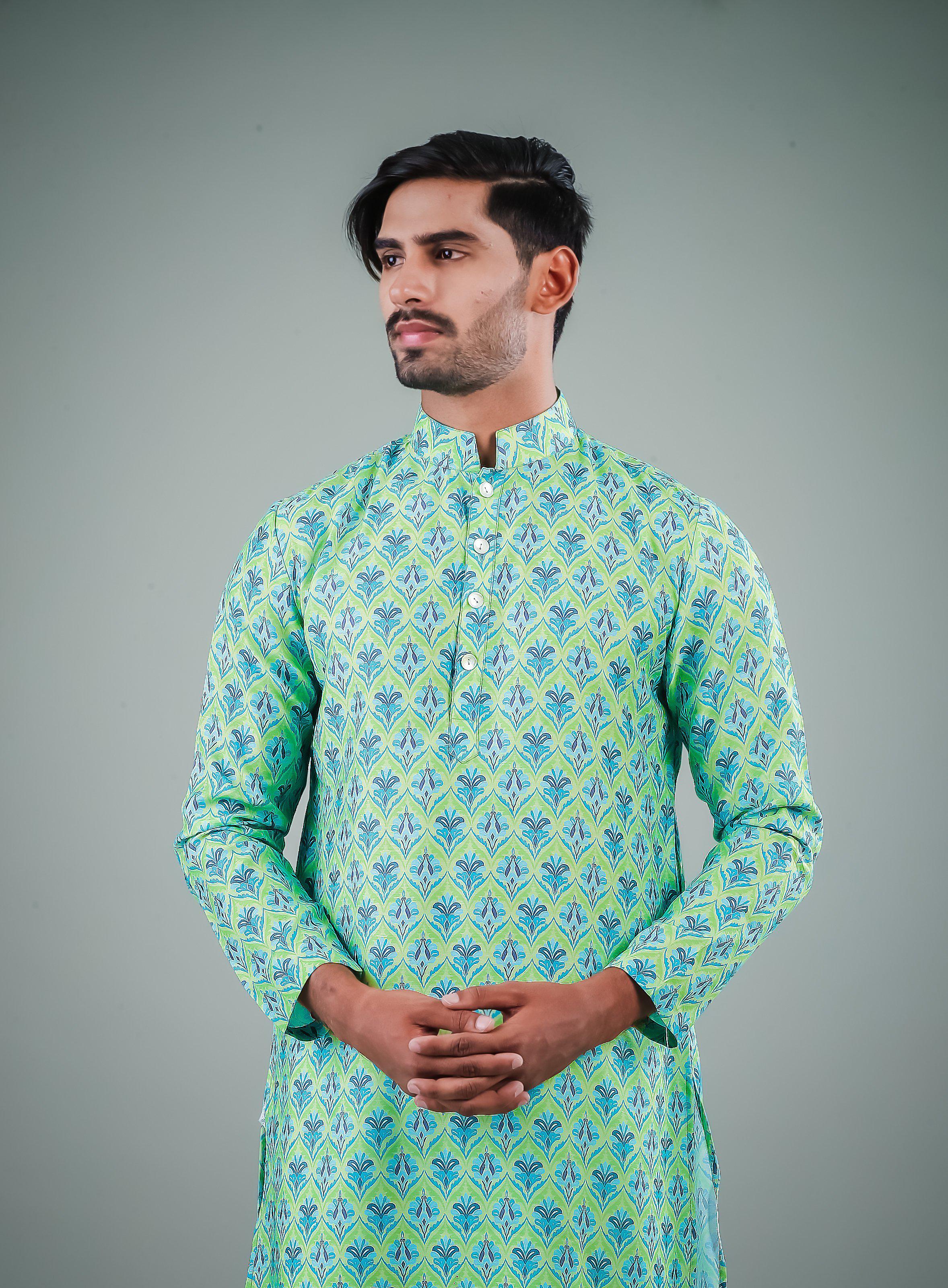 Evergreen Green - Silk Kurta