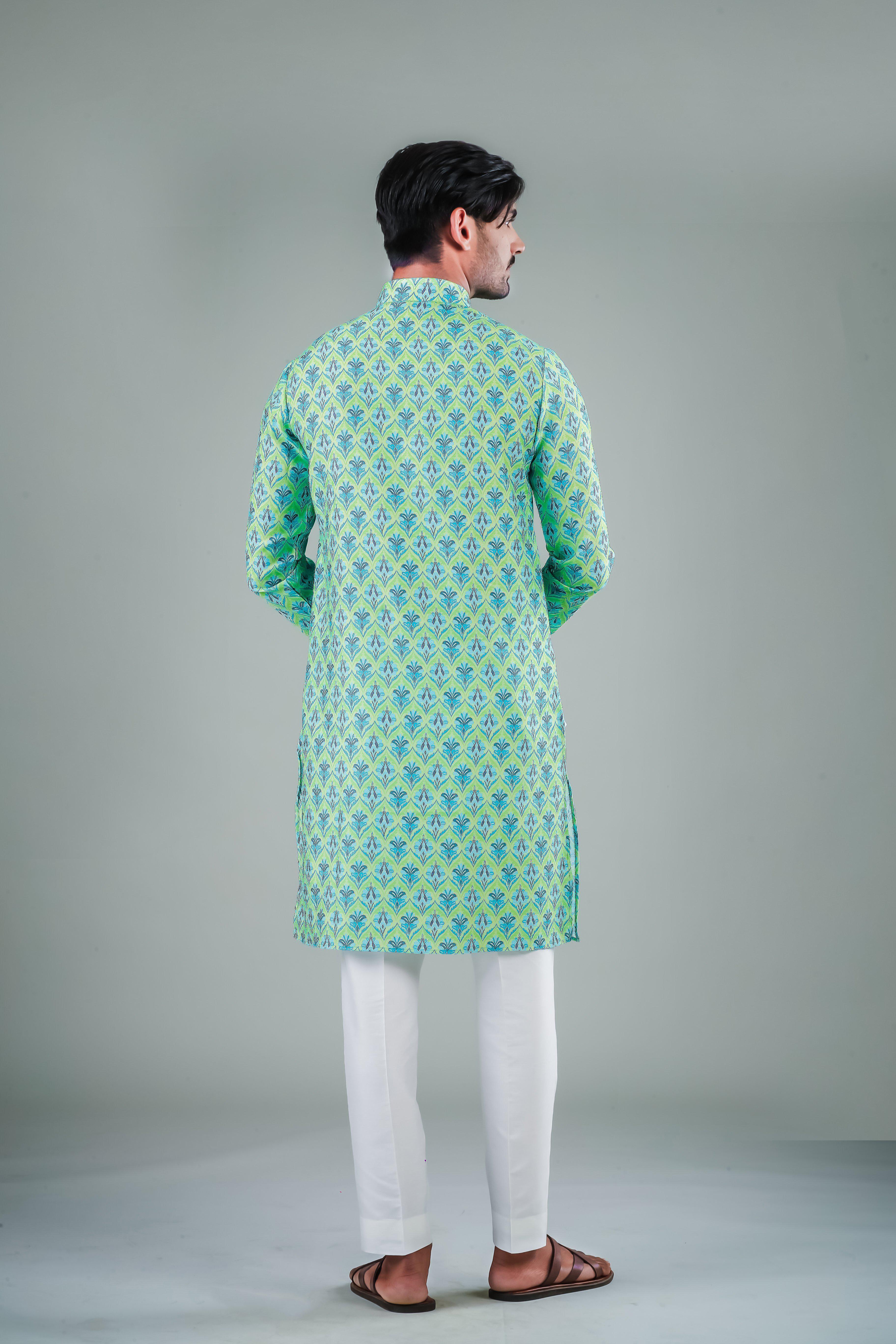 Evergreen Green - Silk Kurta