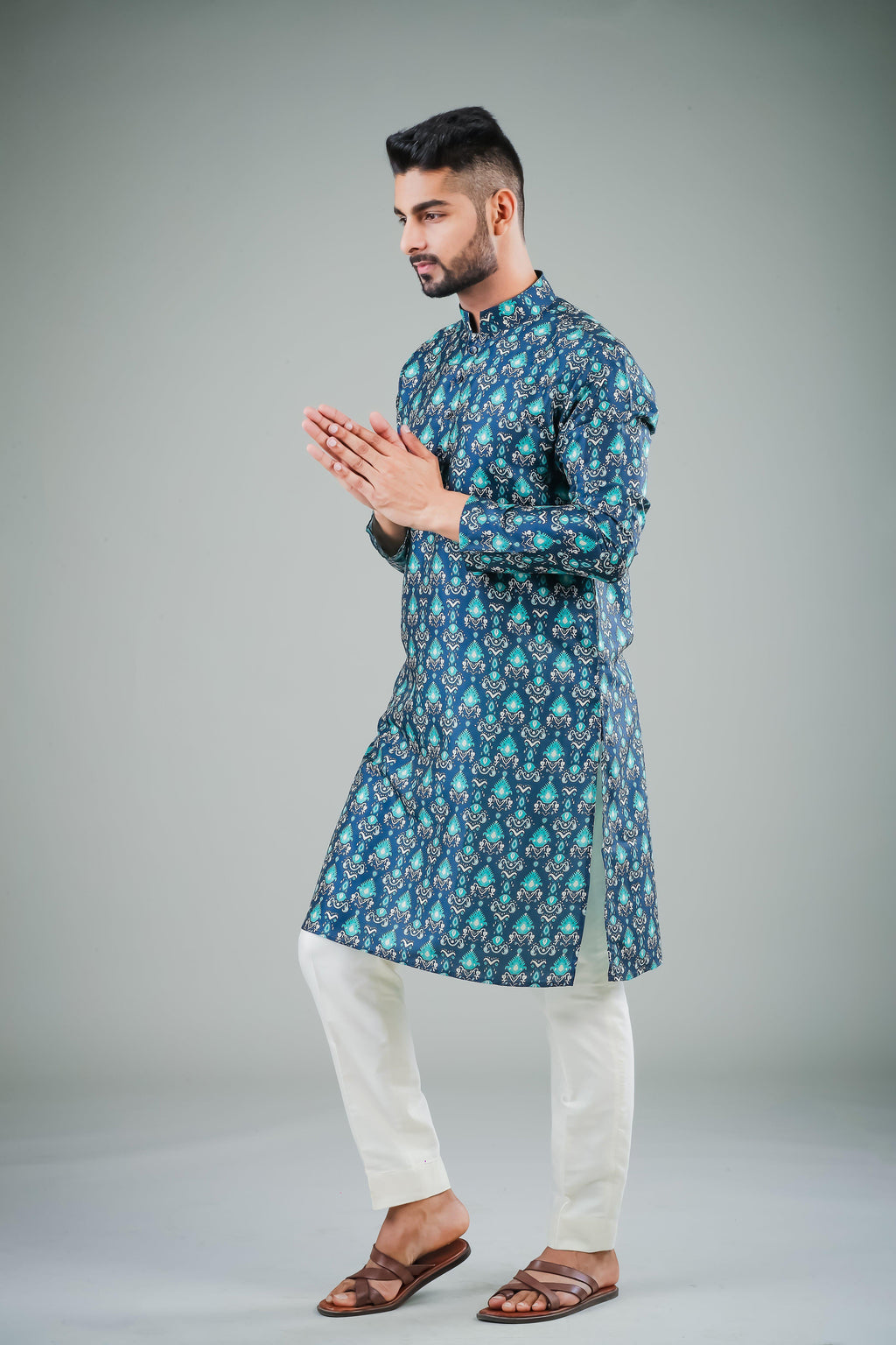 Ethereal Blue - Silk Kurta