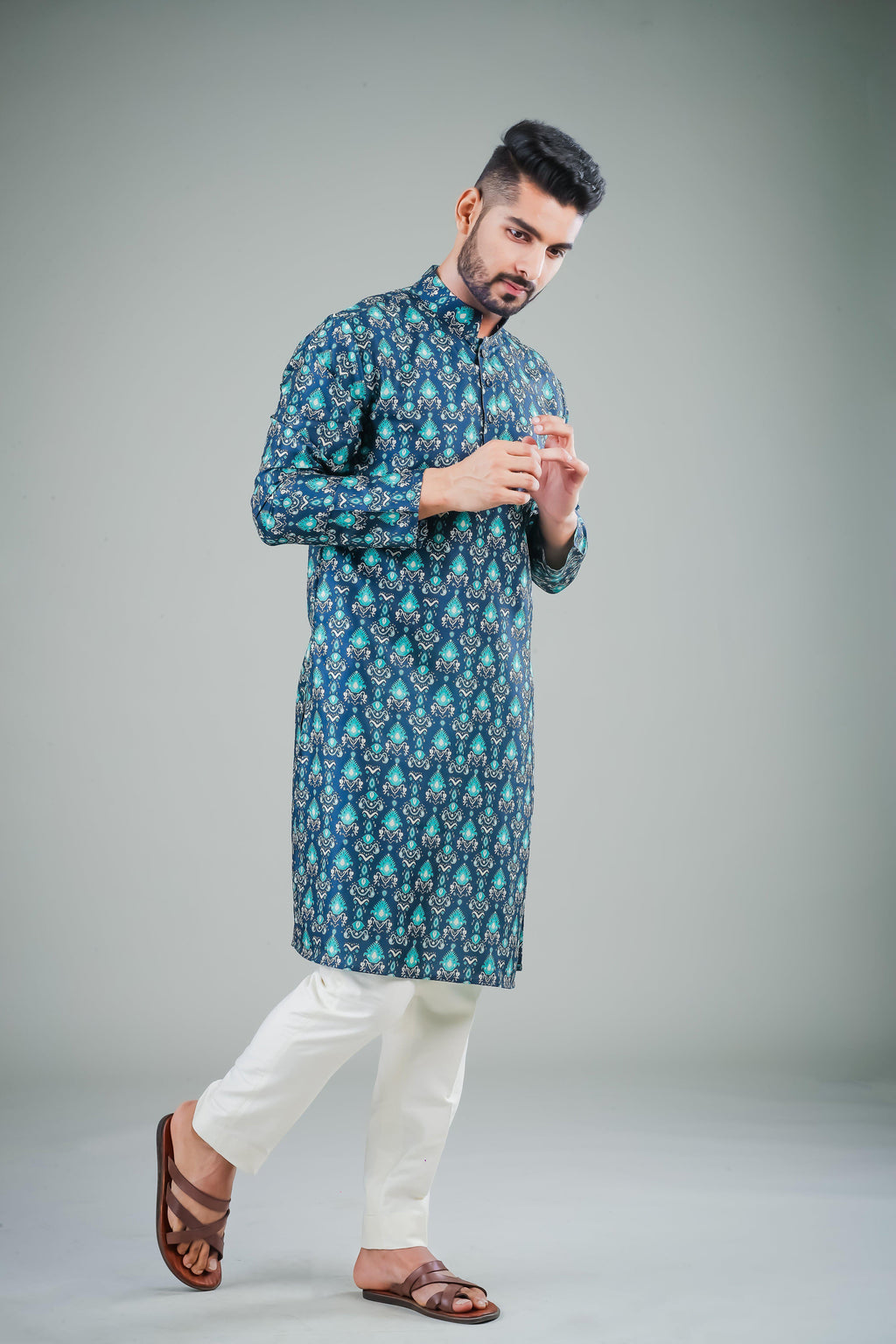 Ethereal Blue - Silk Kurta