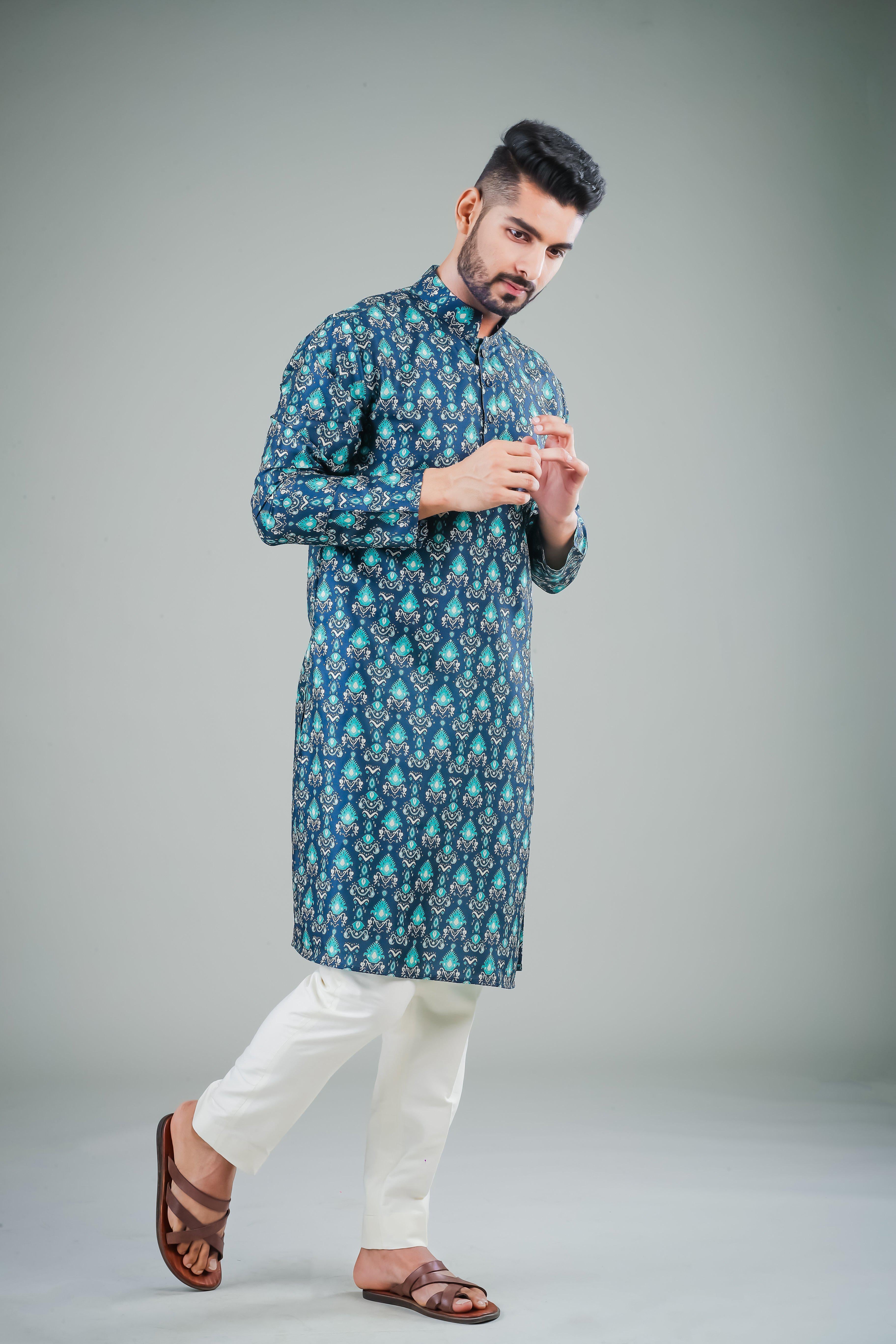 Ethereal Blue - Silk Kurta